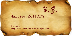 Waitzer Zoltán névjegykártya